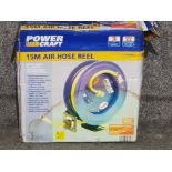 Power craft 15m air hose reel in box