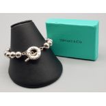 Original silver Tiffany & co bracelet with original box, 47g