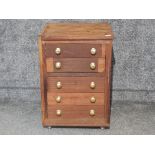 Arts and crafts 5 drawer chest of drawers, 53x52cm, height 75cm