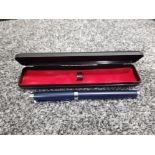 Parker 1m series fine fountain pen blue and silver