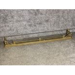 Late Victorian brass fender