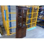 Mahogany corner unit by Strongbow furniture, with key