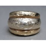 An italian silver gilt ring size Q1/2 13.1g