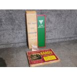 Vintage boxed Chad valley 10 pin bowling alley together with vintage boxed bardo 2 games in 1