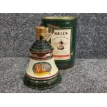 Bells old Scotch whisky decanter, Christmas 1991, finished in 22ct gold, 75cl still sealed with