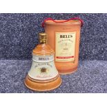 Wade 37.5cl decanter of Bells old scotch whisky, Perth Scotland, finished in 22 carat gold, still