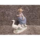 Lladro figurine 5503 hurry now girl with geese