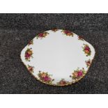 Large Royal Albert old country roses plate/cake stand