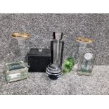 Mixed glass lot includes wedgwood snail paperweight crystal glass perfume bottle etc