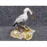 Teviotdale limited edition 245/500 Grey Heron hunting signed D. Edlmann and with initials VW