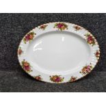 Large royal albert old country rose meat platter