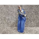 Large blue Jie Gantofta figurine of embracing couple by Eva Jarenskog