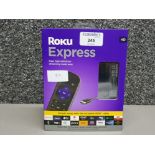 Roku Express hi definition streaming device, boxed