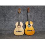 Eleca acoustic guitar together with Len Lewis acoustic guitar needs attention