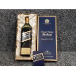 Bottle of Johnnie Walker blue label scotch whisky, 75cl & still sealed, with original box