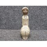Large sitting figure of a young lady by Tekt Russia