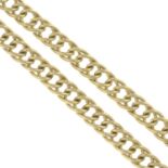 A 9ct gold fancy-link chain.Hallmarks for 9ct gold.