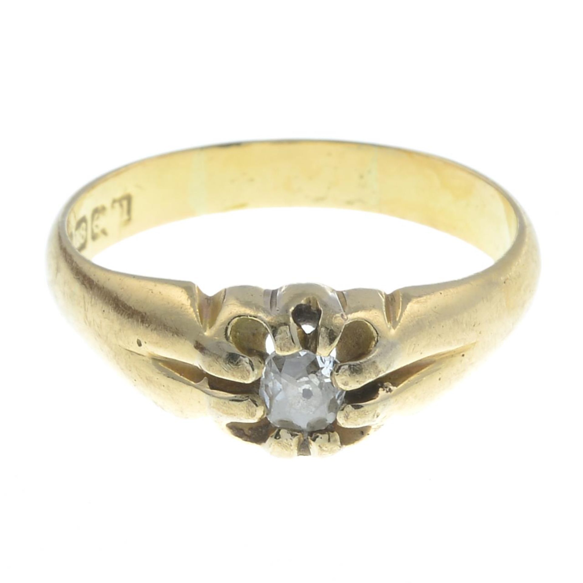 A diamond single-stone ring,