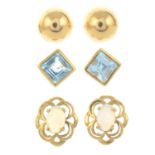 9ct gold stud earrings,