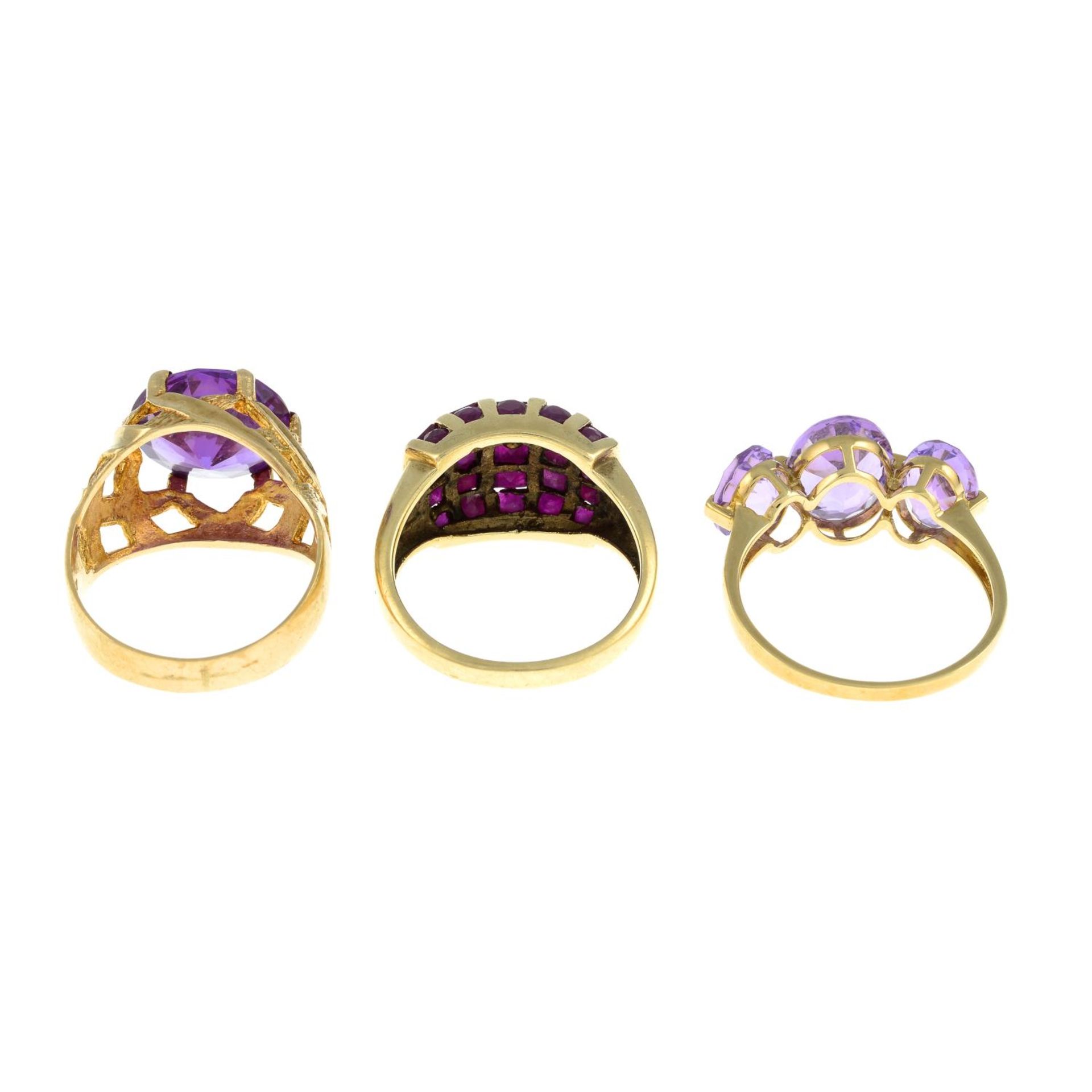 9ct gold ruby dress ring, - Image 2 of 3