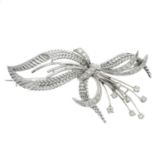 A diamond wheat sheaf brooch.Estimated total diamond weight 0.60ct,