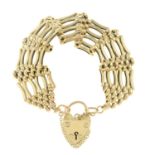 A 9ct gold fancy-link bracelet,