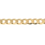 A 9ct gold curb-link bracelet.Hallmarks for 9ct gold.