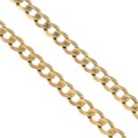 A 9ct gold curb-link chain.Import marks for 9ct gold.