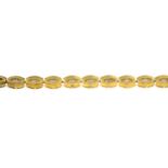 A 9ct gold brown diamond bracelet.Hallmarks for Birmingham.Length 19cms.