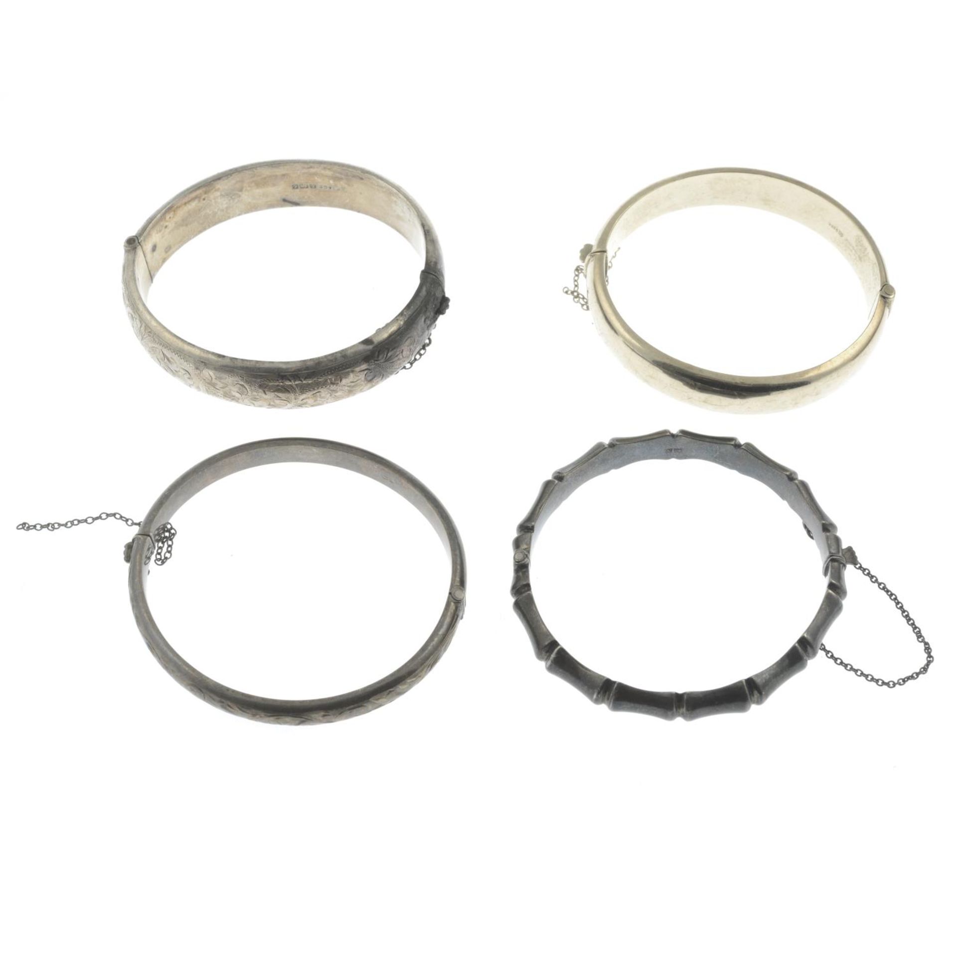 Four silver bangles. - Image 2 of 2