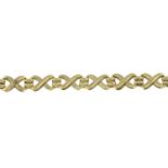 A 9ct gold fancy-link bracelet.Hallmarks for 9ct gold.