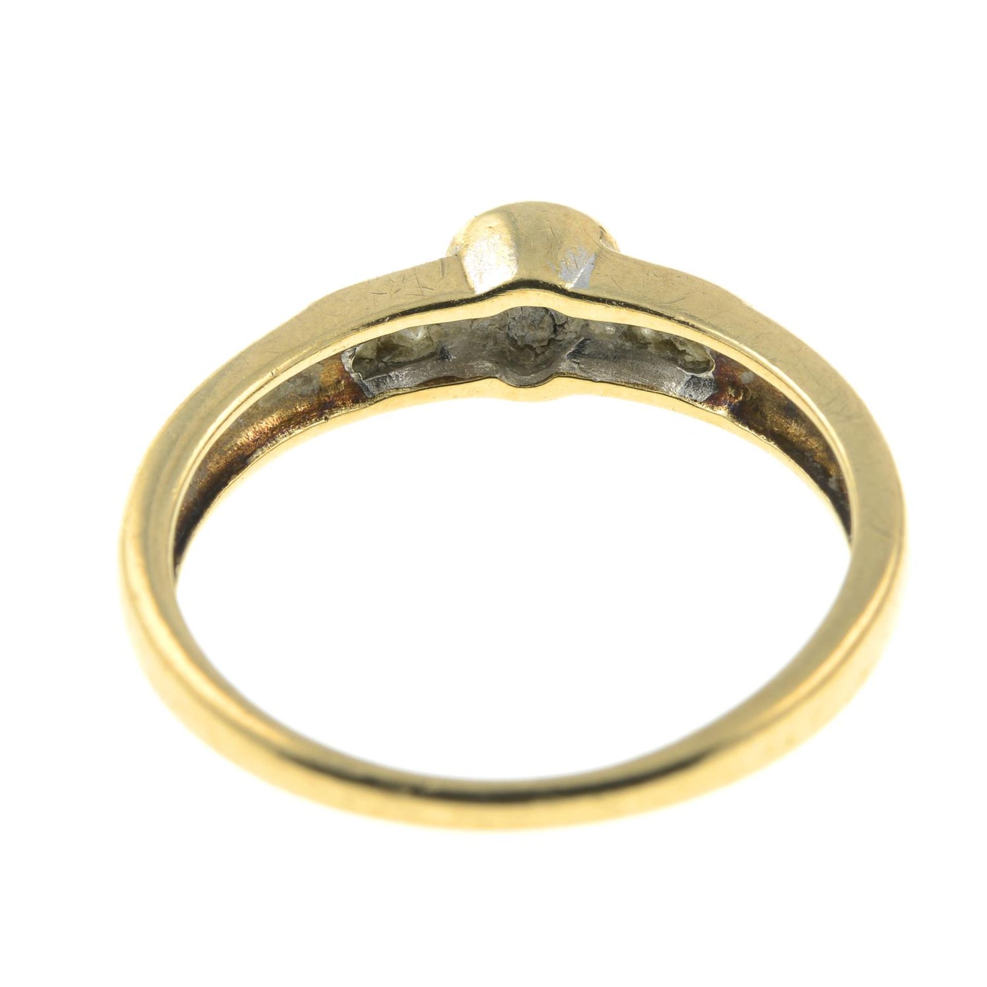 A 9ct gold brilliant-cut diamond five-stone ring.Total diamond weight 0.25ct, - Image 2 of 2