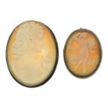 A selection of cameo jewellery, to include a silver cameo bracelet.