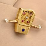 A mid 20th century 18ct gold ruby,