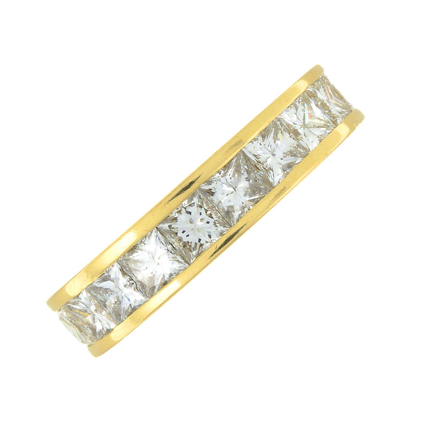 An 18ct gold square-shape diamond full eternity ring. - Image 2 of 8