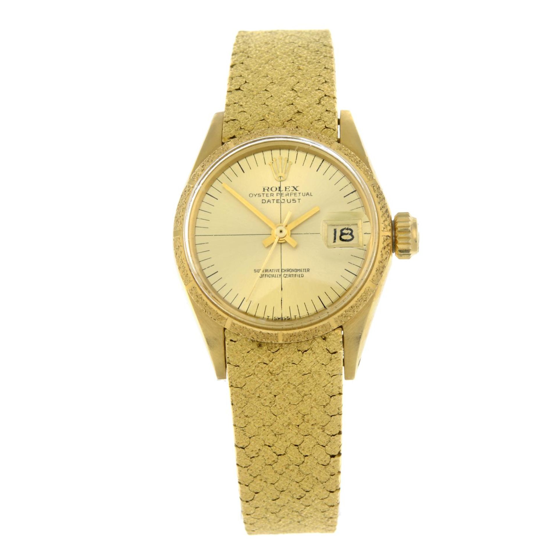 A lady's 1970s 18ct gold 'Oyster Perpetual Datejust' watch, - Bild 2 aus 8