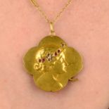 An Art Nouveau gold figural pendant,