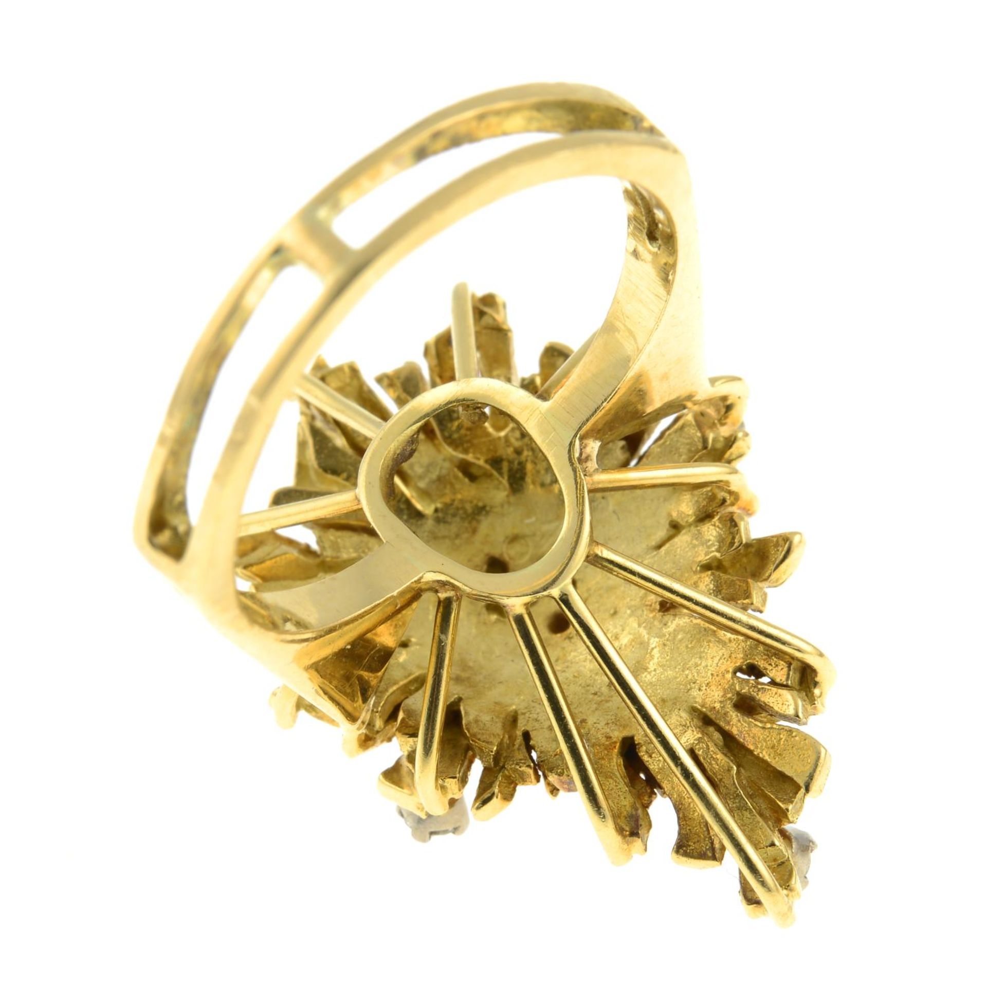 A 1970s 18ct gold diamond abstract dress ring. - Image 5 of 8