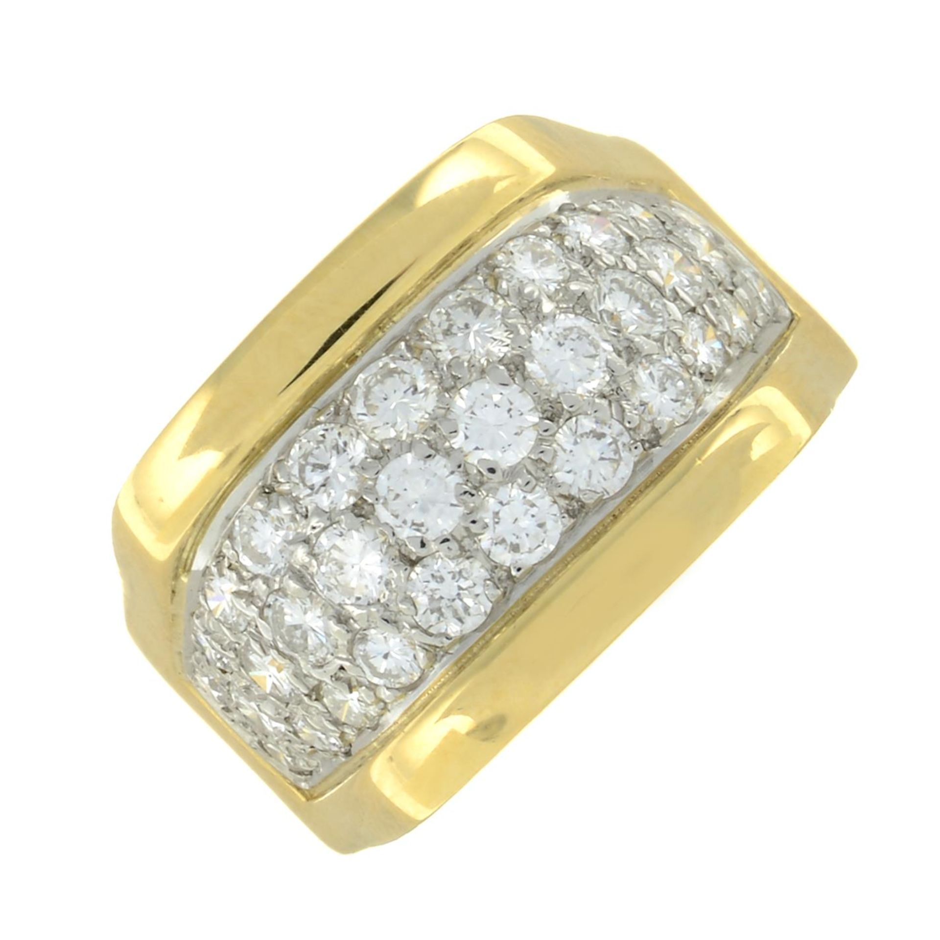 A pavé-set diamond dress ring. - Image 2 of 8
