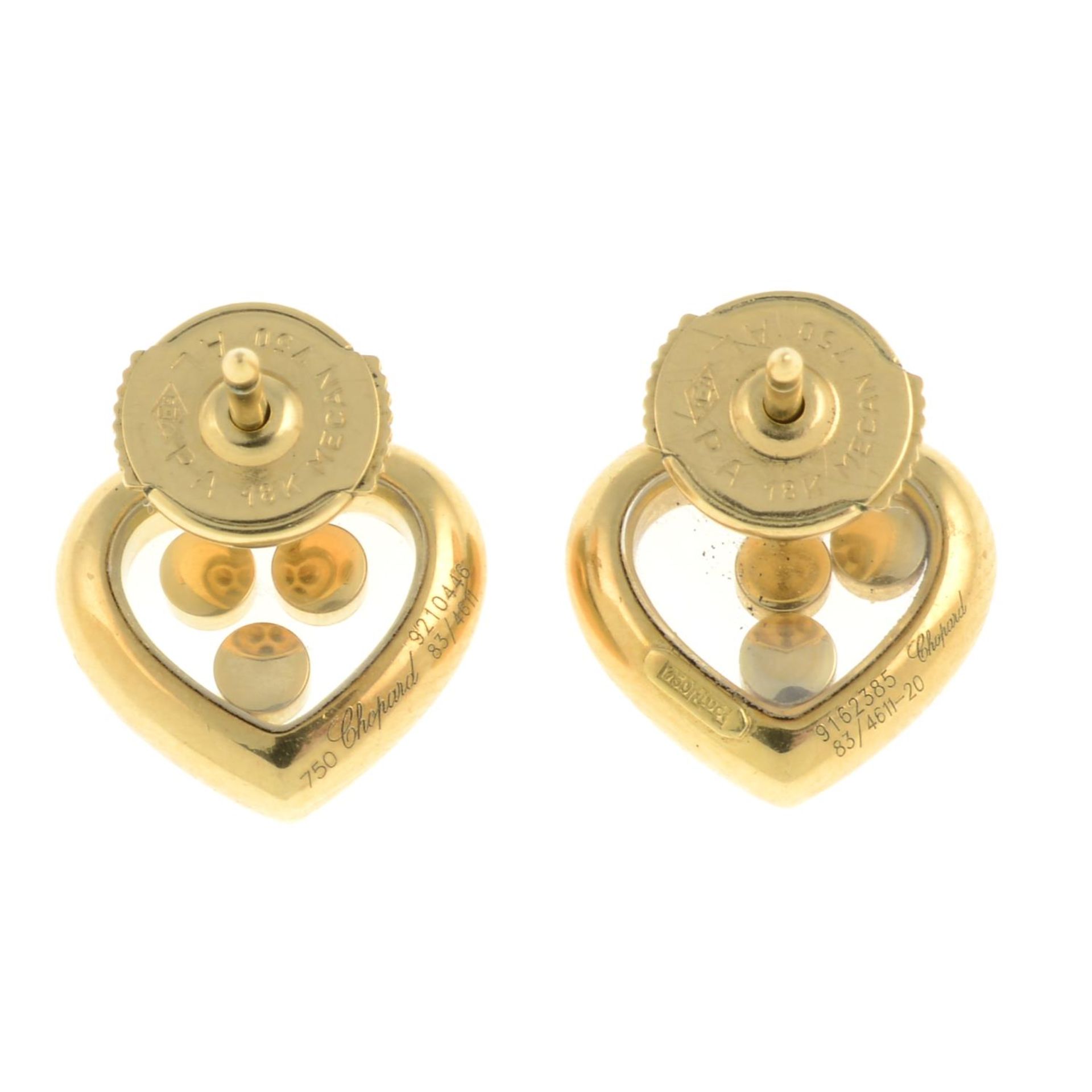 A pair of 18ct gold 'Happy Diamonds' earrings, - Image 5 of 6
