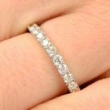 A brilliant-cut diamond full eternity ring.