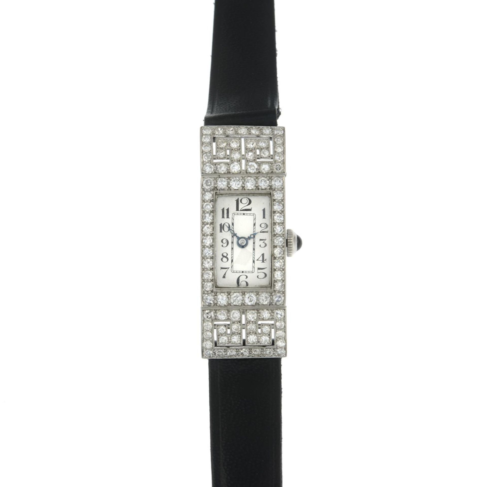 An Art Deco platinum single-cut diamond cocktail watch, - Bild 2 aus 6