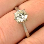 A brilliant-cut diamond single-stone ring.Diamond weight 1.51cts,