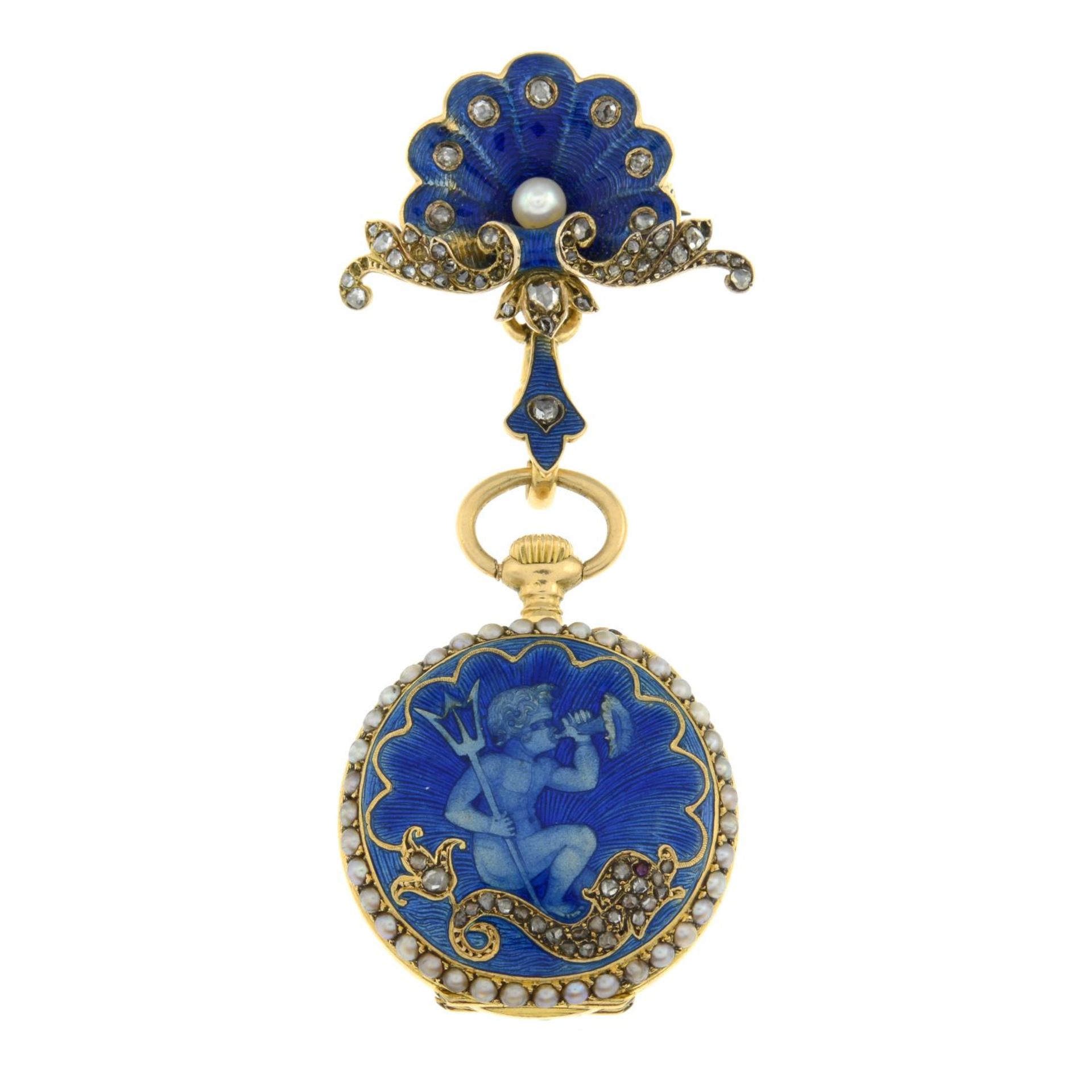 A late 19th century gold enamel, - Bild 7 aus 7