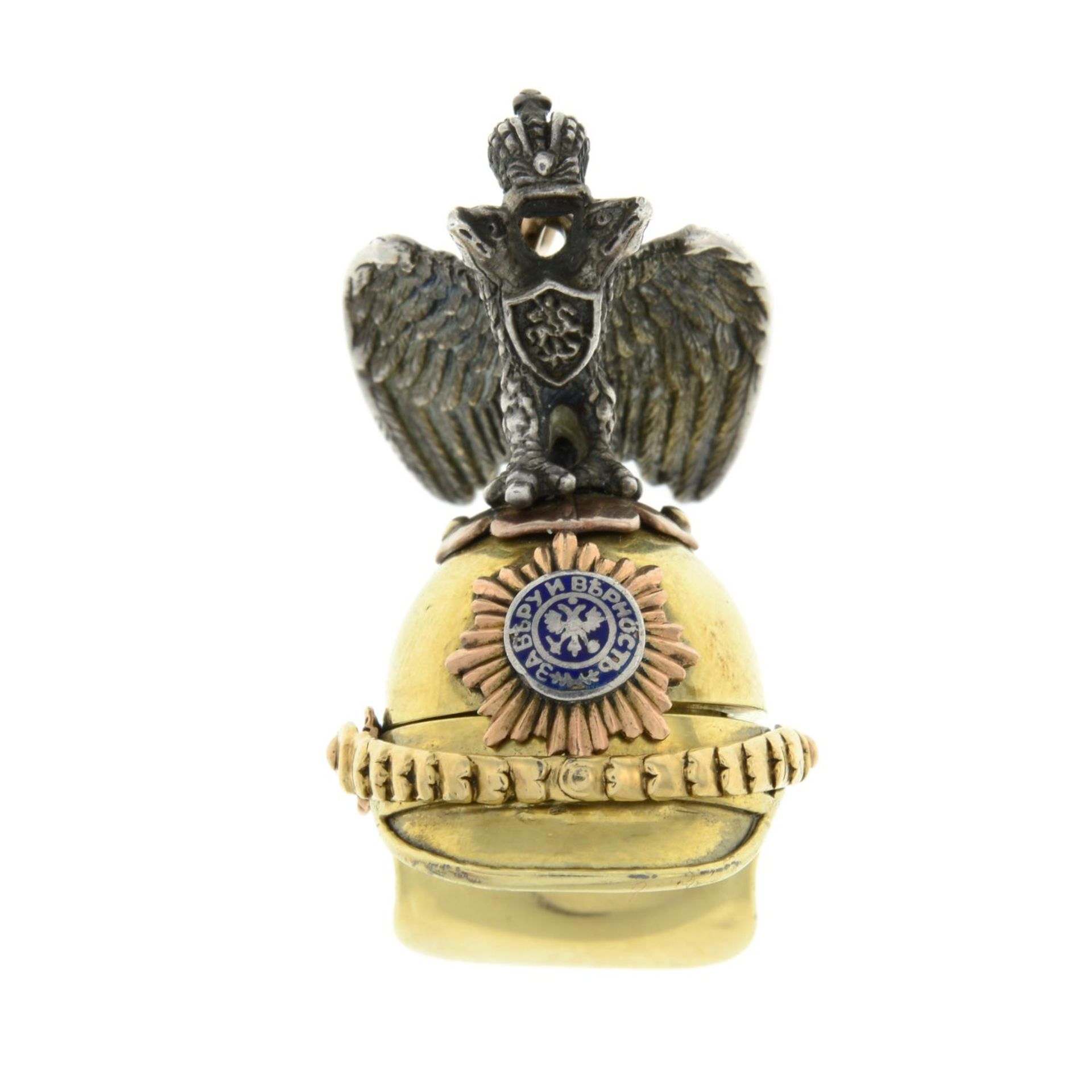 A Russian pre-Revolutionary silver and gold Imperial Russian Garde du Korps NCO's parade helmet - Bild 3 aus 7