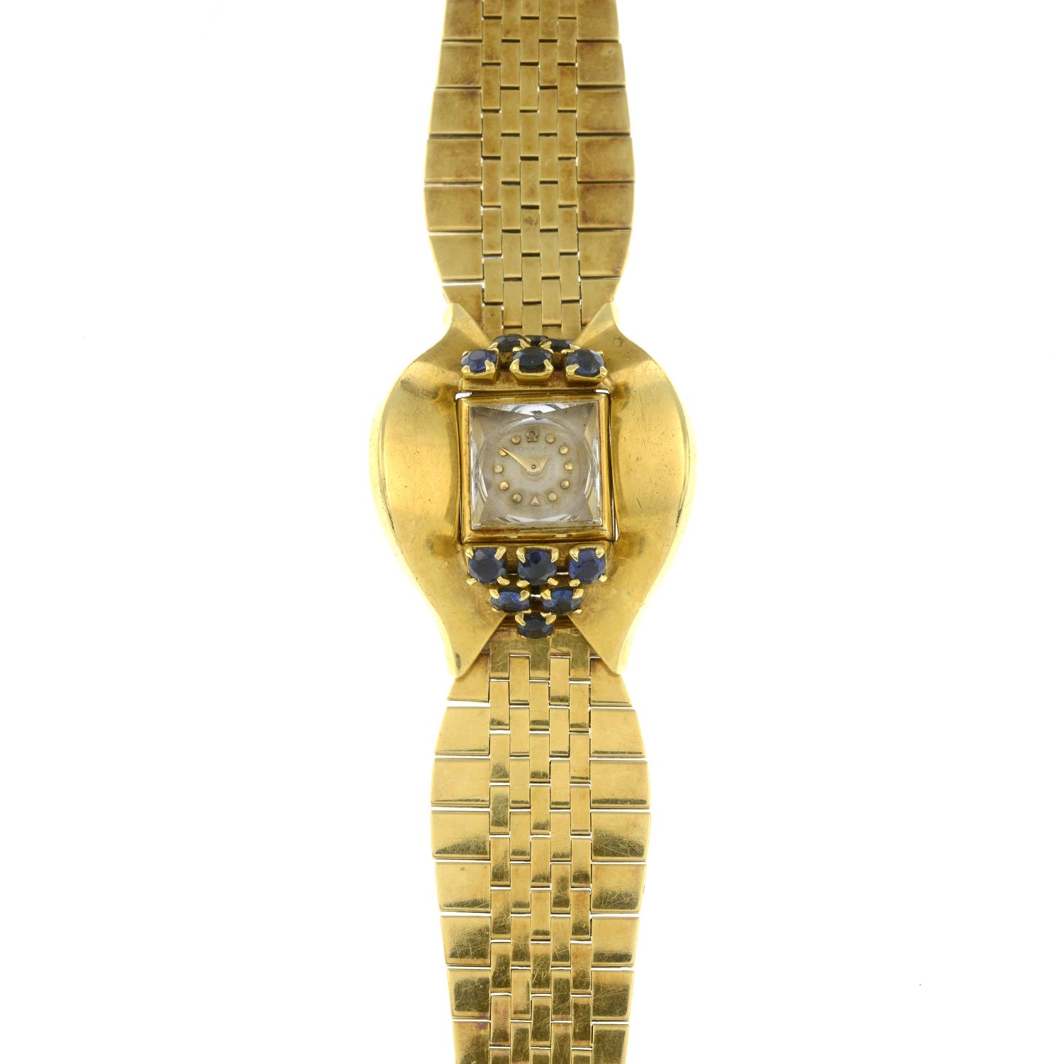 A 1950s 18ct gold wristwatch, - Bild 3 aus 8