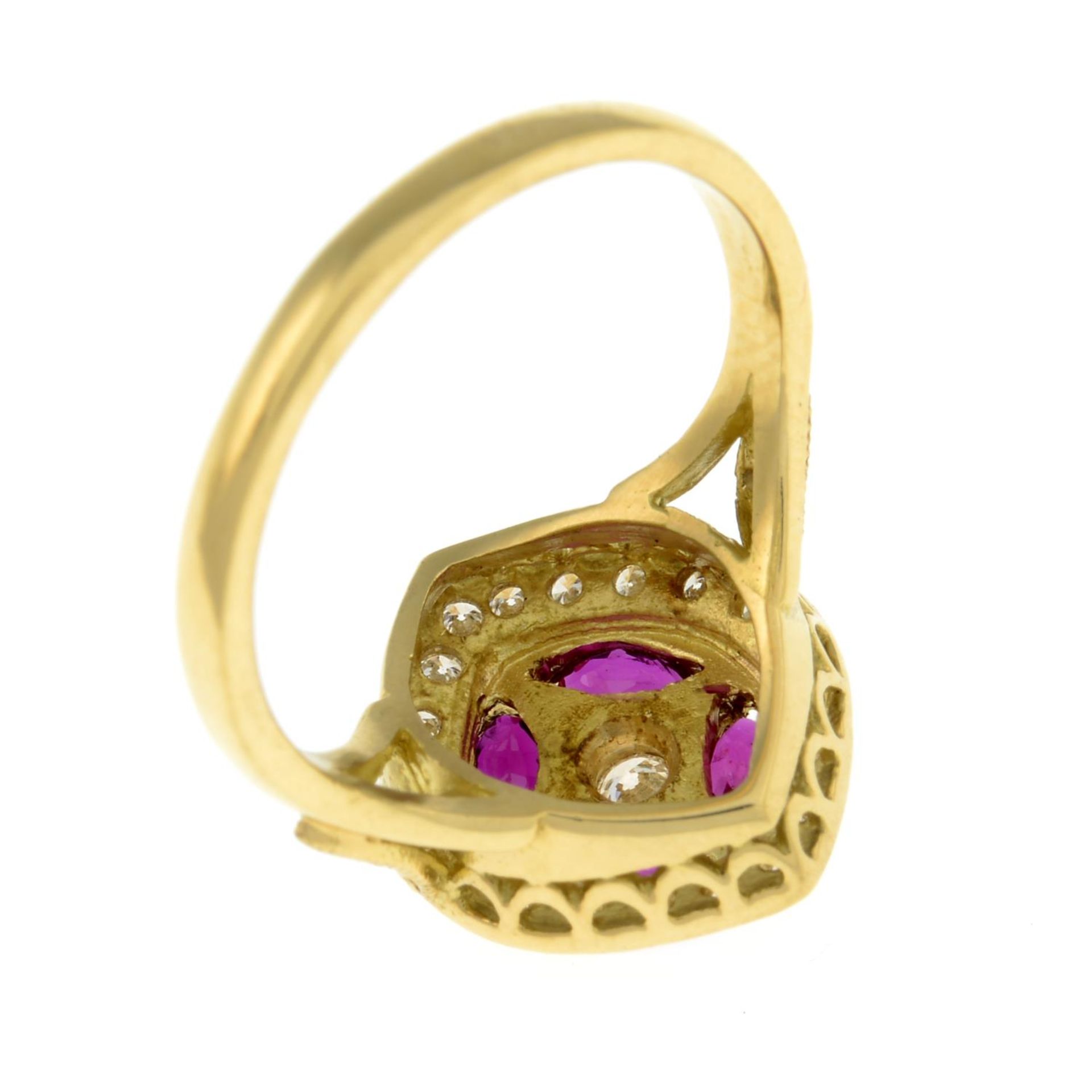 An 18ct gold ruby and diamond dress ring. - Image 8 of 8