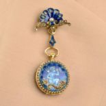 A late 19th century gold enamel,