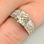 A 1970s 18ct gold old-cut diamond single-stone ring,