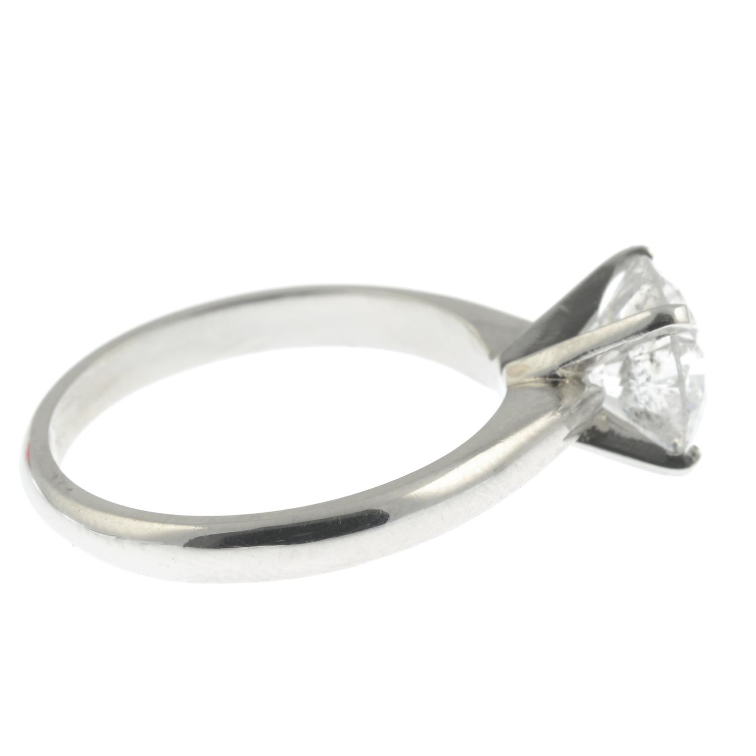 A platinum brilliant-cut diamond single-stone ring. - Image 8 of 9